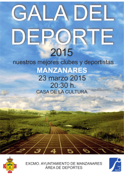 Gala del Deporte 2015 - Ayuntamiento de Manzanares