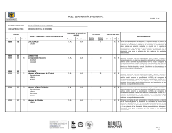 tabla de retención documental - Secretaría de Hacienda Distrital