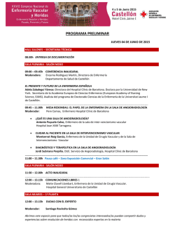 programa preliminar - AEEV - Asociación española de enfermería