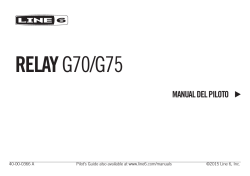 Line 6 Relay G70-G75 Pilot`s Guide, Rev A, Spanish