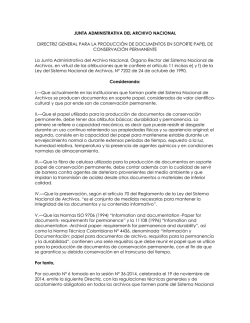 Directriz para la producci&oacute;n de documentos en soporte papel de