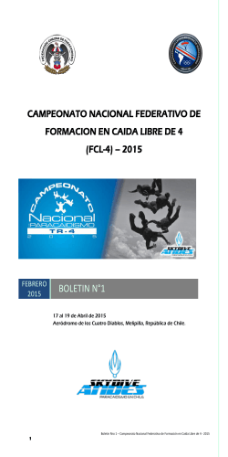Boletín N ° 1 + FCL4 + 2015