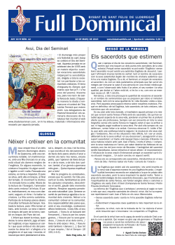 Els sacerdots que estimem - Bisbat de Sant Feliu de Llobregat