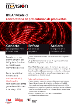 IDEA2 Madrid - Madrid-MIT M+Visi&oacute;n Consortium