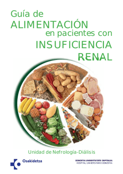 Gu&iacute;a de alimentaci&oacute;n en pacientes con insuficiencia renal