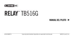 Line 6 Relay TB516G Pilot`s Guide, Rev A