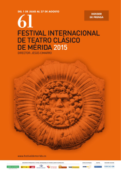 Programación - Festival de Teatro Clásico de Mérida