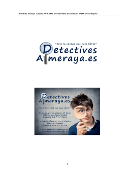 Dossier Informativo. - Detectives Almeraya