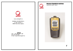 Mesureur d`humidité de matériaux MANUEL REF. 8010
