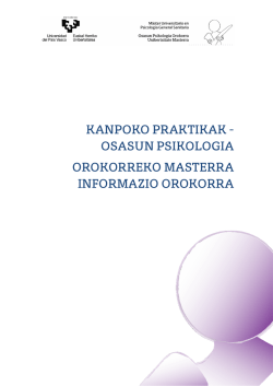 Informazio orokorra- Kanpoko praktikak