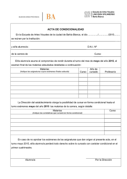 ACTA DE CONDICIONALIDAD