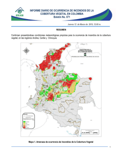 INFORME DIARIO DE OCURRENCIA DE INCENDIOS DE LA