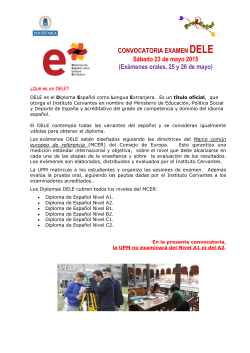Examen DELE - Mayo 2015 - Universidad Politécnica de Madrid