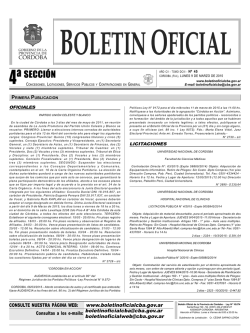 4º Sección: Licitaciones, Contratataciones, Notificaciones y Otras