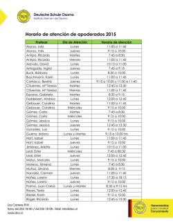 Horario de atenci&oacute;n de apoderados 2015