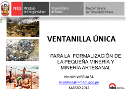 VENTANILLA ÚNICA - Ministerio de Energía y Minas
