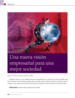 Una nueva visión empresarial para una mejor sociedad