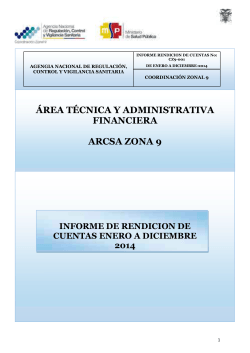área técnica y administrativa financiera arcsa zona 9