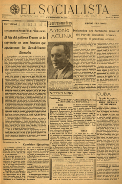 El Socialista (Argel) Núm. 8, 1 de noviembre de 1944