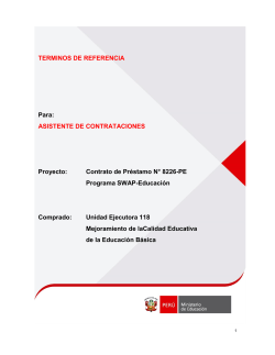 TDR - Asistente de Contataciones - Ministerio de Educación del Perú