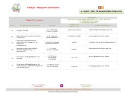 Instituto Hidalguense del Deporte III. DIRECTORIO