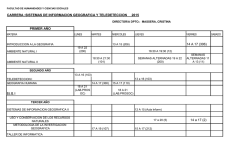 Horarios TSIG - Facultad de Humanidades y Ciencias Sociales