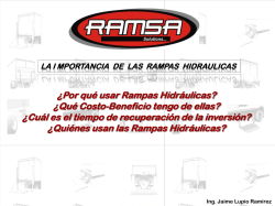 Importancia de las Rampas Hidraulicas