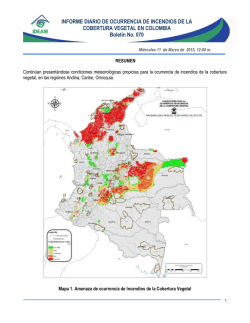 INFORME DIARIO DE OCURRENCIA DE INCENDIOS DE LA