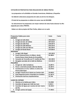 Descargar Propuestas de Obras - Ayuntamiento de Castro del Río
