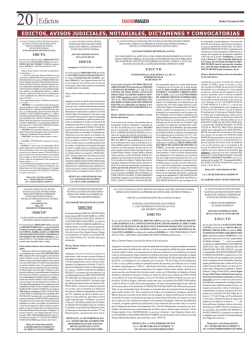 edictos, avisos judiciales, notariales, dictámenes y convocatorias