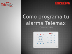 Como programa tu alarma Telemax (TMX-AI-2A99I-B2)