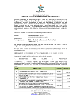 estudio de mercado - Contratación SENA