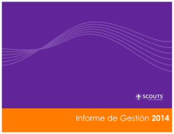 Informe de Gesti&oacute;n 2014 - Asociaci&oacute;n de Scouts de Venezuela