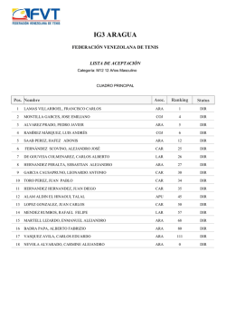 IG3 ARAGUA - Federaci&oacute;n Venezolana de Tenis