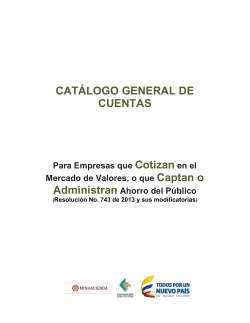 catálogo general de cuentas - Contaduría General de la Nación
