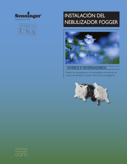 INSTALACI&Oacute;N DEL NEBULIZADOR FOGGER