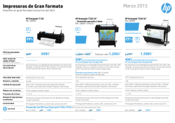 Impresoras de Gran formato Marzo 2015
