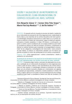 dise&ntilde;o y validaci&oacute;n de un instrumento de evaluaci&oacute;n del clima