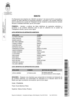 EDICTO - Ayuntamiento de Guardamar del Segura