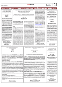 edictos, avisos judiciales, notariales, dictámenes y convocatorias