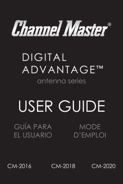 USER GUIDE - Channel Master