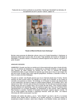 Hamburger Abendblatt - Ministerio de Relaciones Exteriores