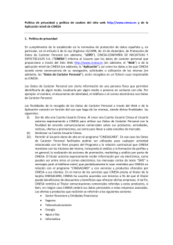 Política de privacidad y política de cookies del sitio web