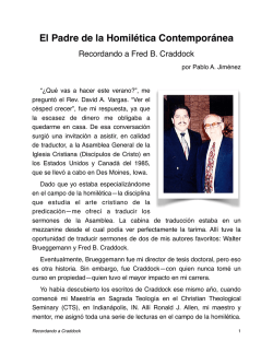 El Padre de la Homilética Contemporánea
