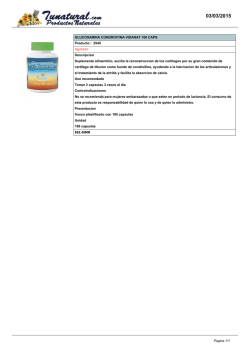 GLUCOSAMINA CONDROITINA VIDANAT 100 CAPS Producto