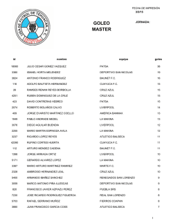 GOLEO MASTER - liga de futbol de tehuacan ac