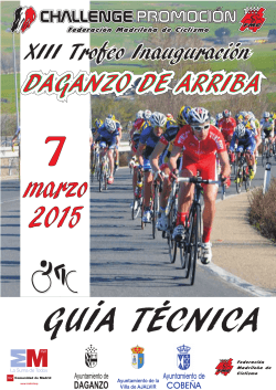 Guía Técnica - Federación Madrileña de Ciclismo