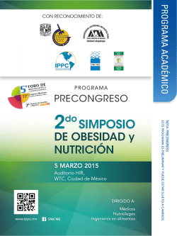 Precongreso - Programa Academico-Enero 2015