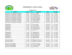 HORARIOS I CICLO 2015