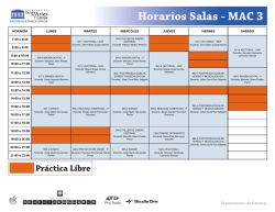 Horario pr&aacute;cticas libres - Escuela de Artes y Letras